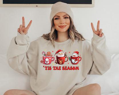 Tis The Season Mug Christmas Sweatshirt