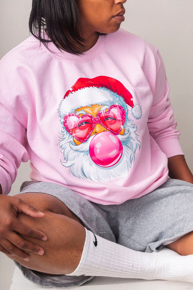 Santa Bubble Gum Christmas Sweatshirt